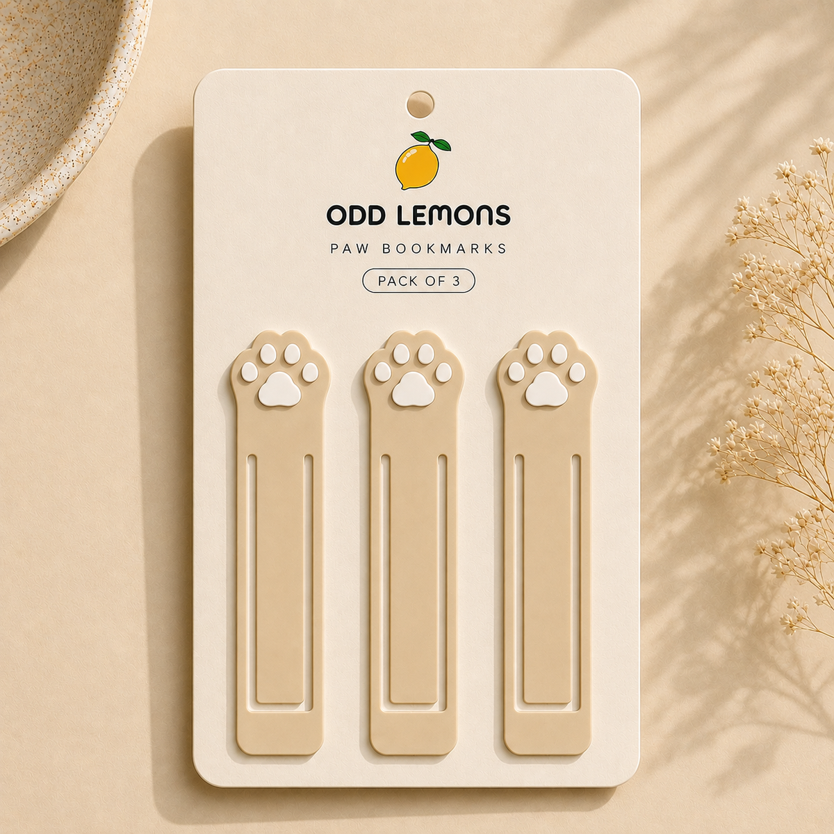 Paw Bookmarks – Pack of 3