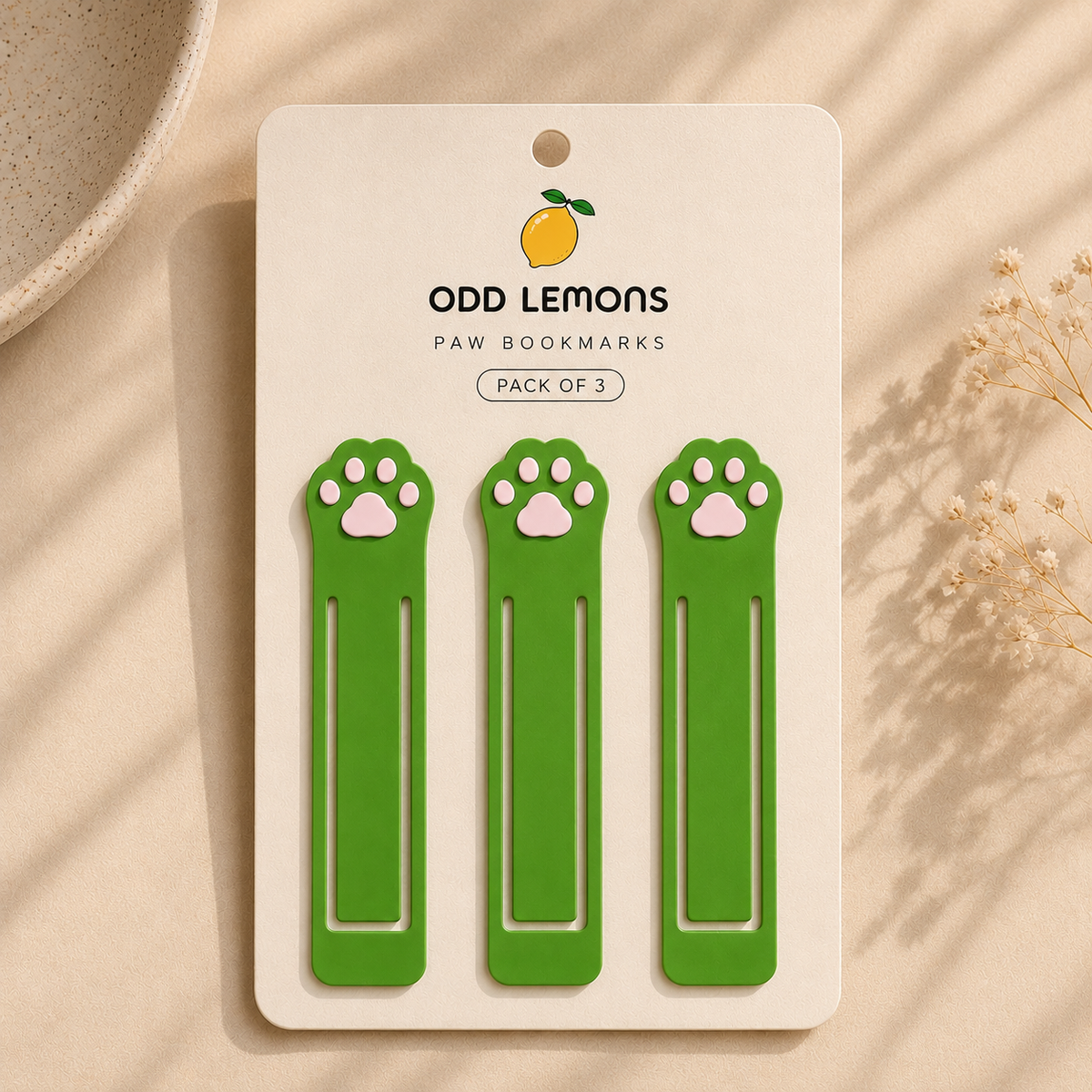 Paw Bookmarks – Pack of 3
