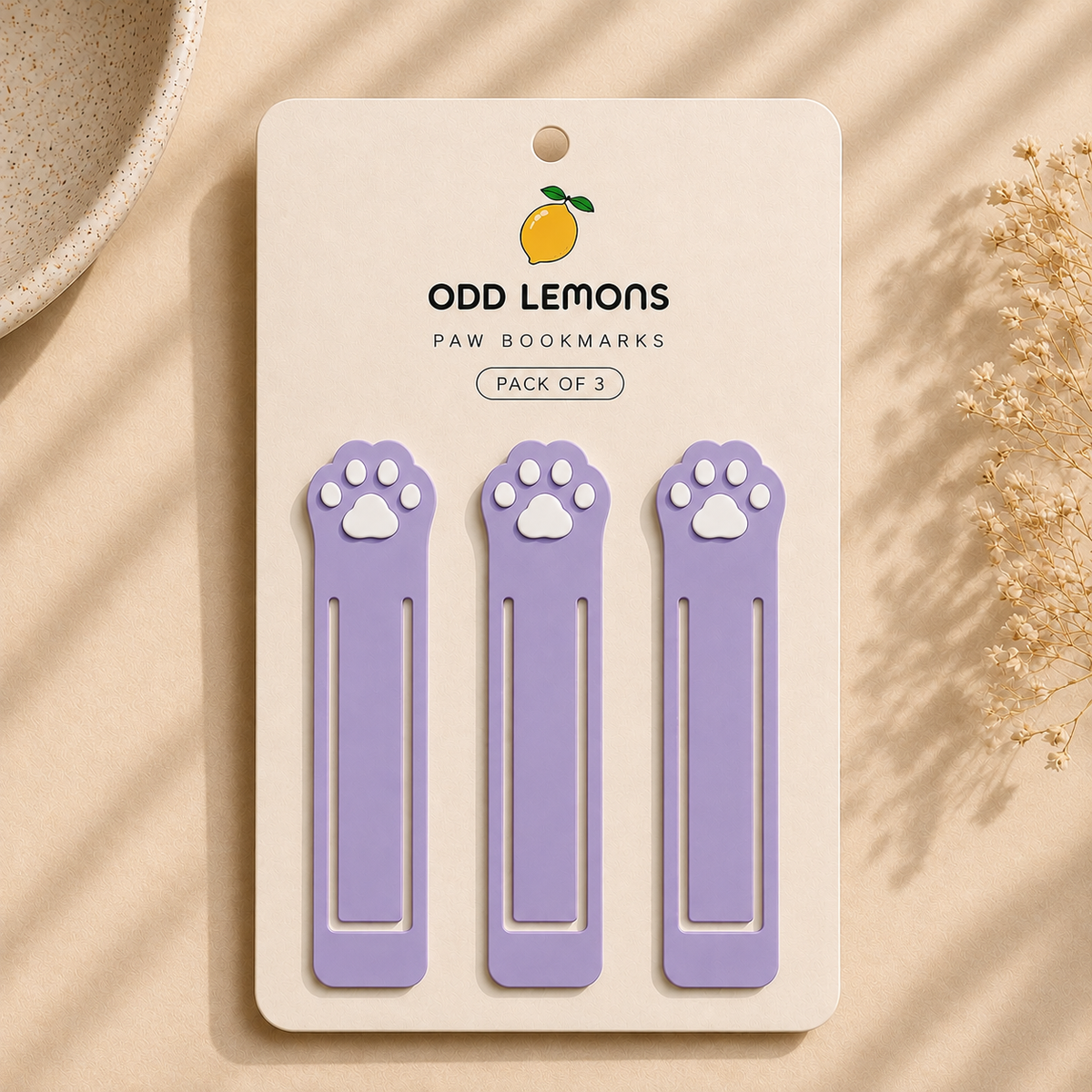 Paw Bookmarks – Pack of 3