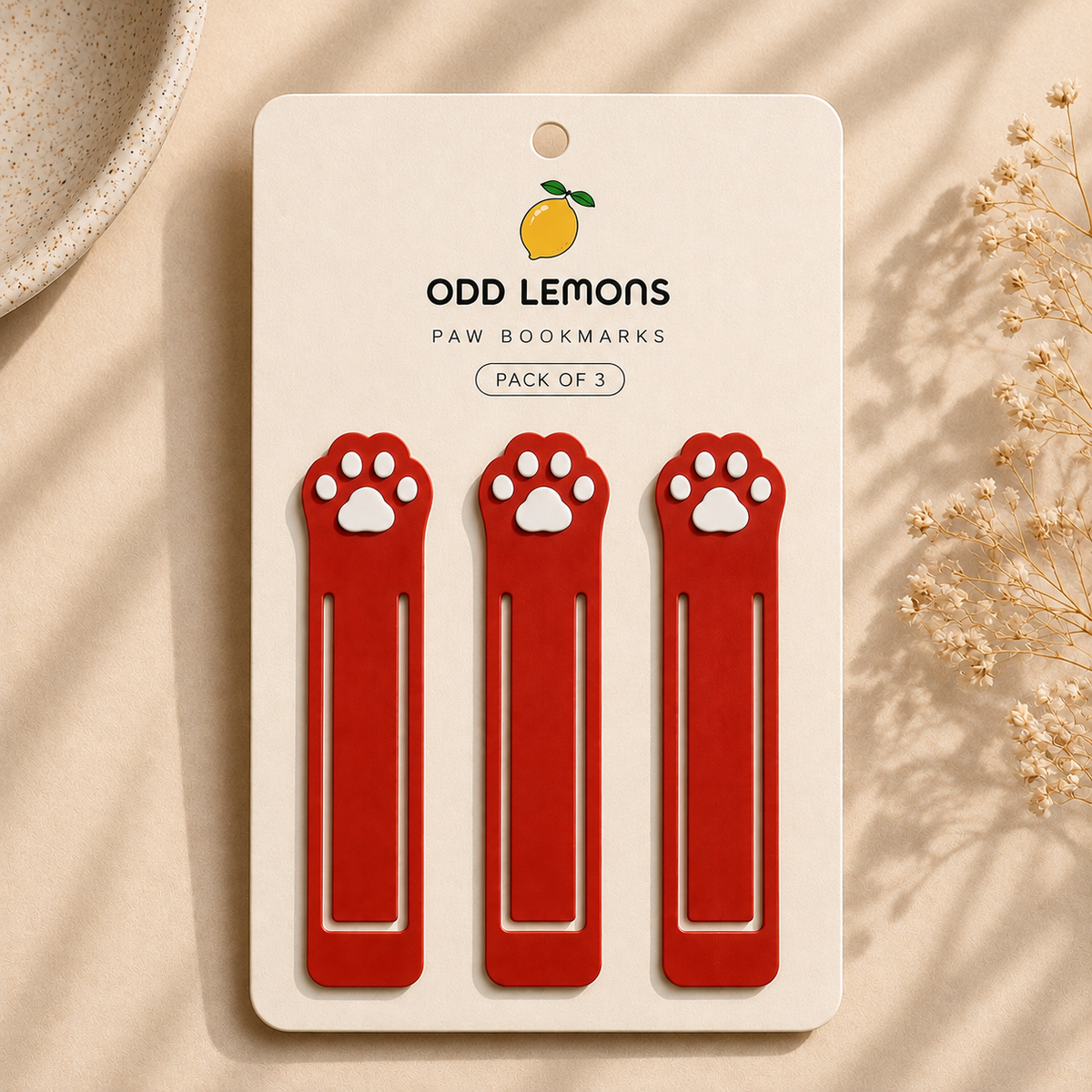 Paw Bookmarks – Pack of 3