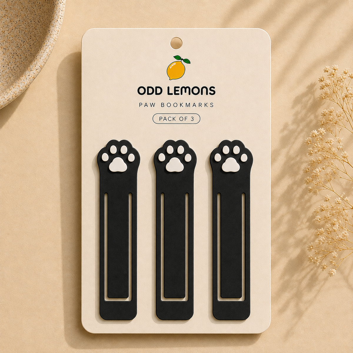 Paw Bookmarks – Pack of 3